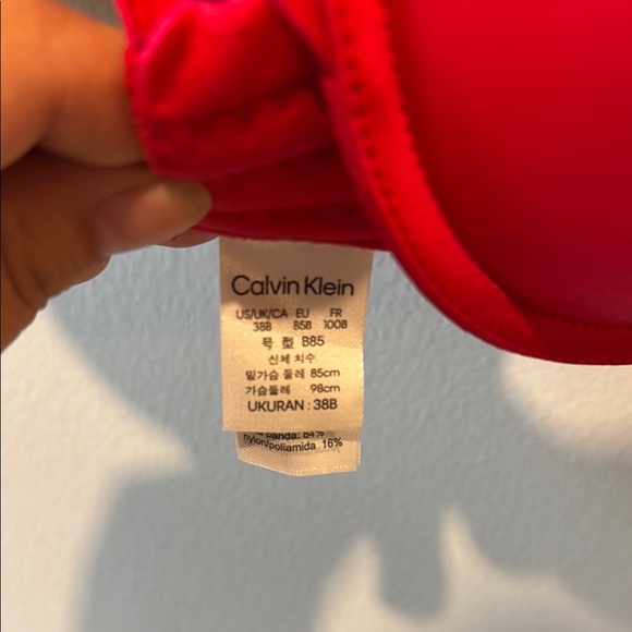 Calvin Klein Red Bra with Underwire Support - Picture 2 of 5